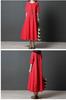 Summer Cotton Linen Short Loose Long Maxi Round 3 Sizes Slimming Solid Color [JINJUDUO] Women's Dress, Sleeve, A-Line Dress, Length, Neck, Casual,