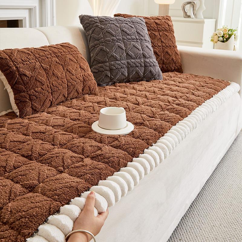 Thickened Non-Slip Plush Sofa Cushion - Autumn/Winter Design