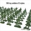 Military Soldier Toy Set: 100-Piece Special Forces Plastic Figures for Kids