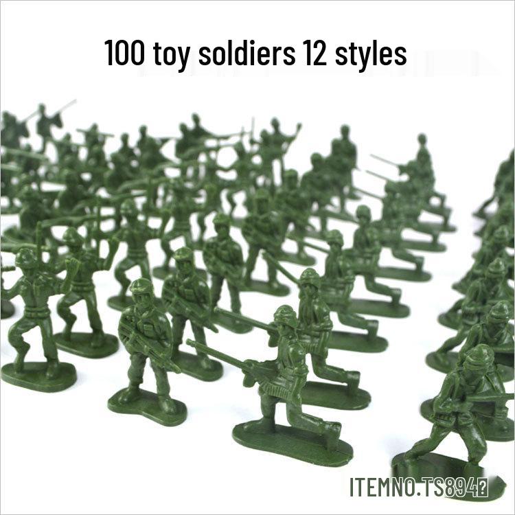 Military Soldier Toy Set: 100-Piece Special Forces Plastic Figures for Kids