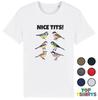 NICE TIT | Funny Birds | Joke Rude Gift T-Shirt Blue Tit Grey Tit Novelty Top