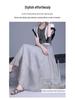 Elegant Mesh Draped Midi Skirt - Spring 2026 Collection: Irregular Hem & Pleated Design