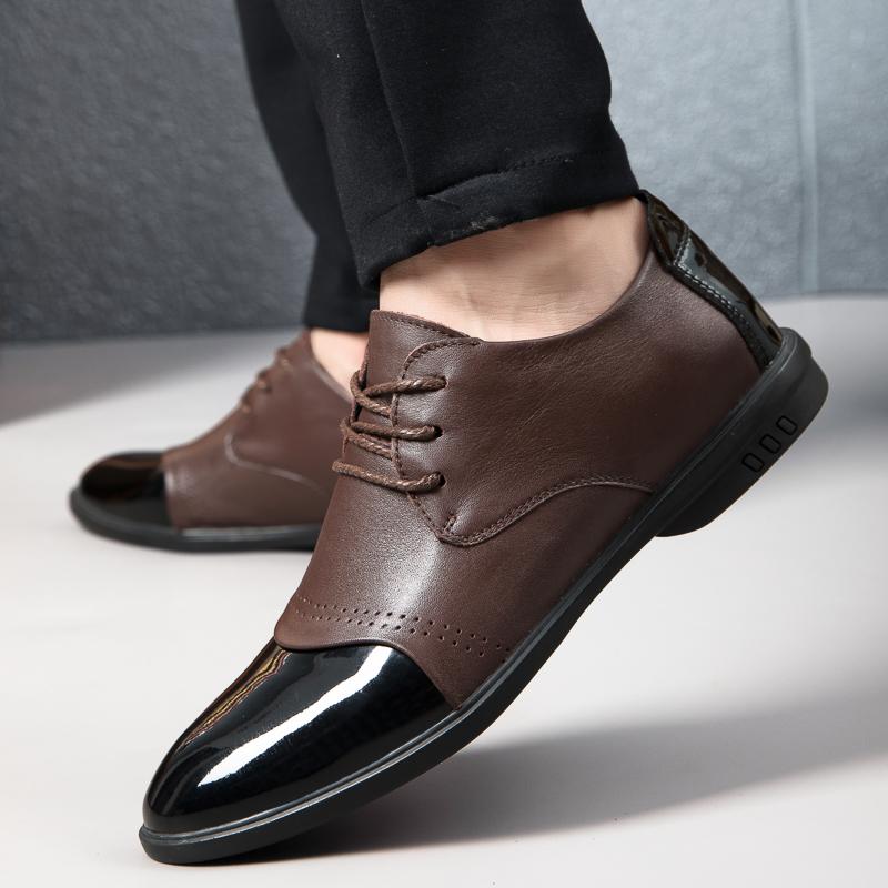 Male Shoes  Fashion Spring Autumn Leisure Office Footwear Mens Shoes Luxury Genuine Leather Men Casual Oxford Shoes Big Size