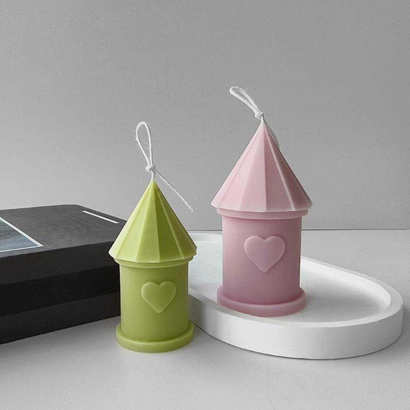 Multi Purpose House Candle Mold Heat Resistant Silicone Molds Easy to Demold Wax Mould for DIY Enthusiasts and Artists