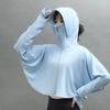 Anti-sun clothes women wear new ice silk breathable summer hooded short long-sleeved sunscreen clothes light blouse jacket