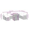 9 Piece Garden Sofa Set with Cushions Black Poly Rattan