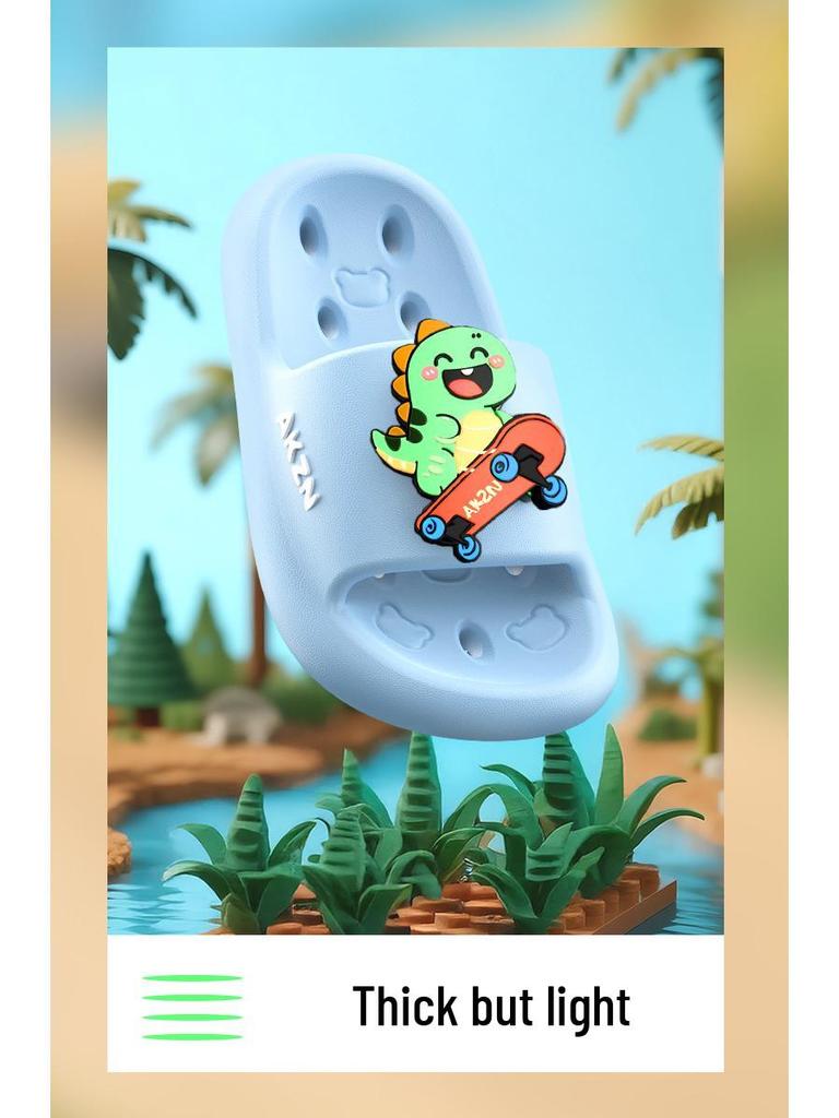 2025 Cute Cartoon Non-slip Quick-dry Boys' Indoor Bathroom Slippers