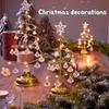 Metal Art Glowing Crystal Christmas Tree LED Night Light, Christmas Decorations for Home Festival Party Decor Holiday Ornaments