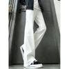 Cleanfit black miter scimitar jeans men's American high street Guochao vibe straight slim pants