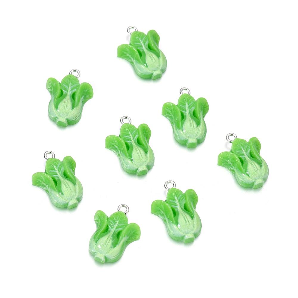 

10Pcs/Lot Mixed Keychains Fruits Vegetable Resin Pendant Charm Bags Crafts For Necklace Bracelet DIY Jewelry Making Accessories