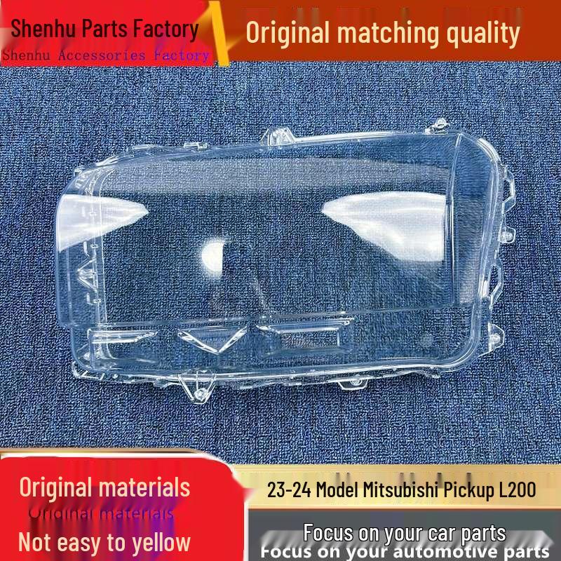 Fits Mitsubishi L200 2023-24 Headlight Cover: Front Shell Replacement Standard cab without rubber