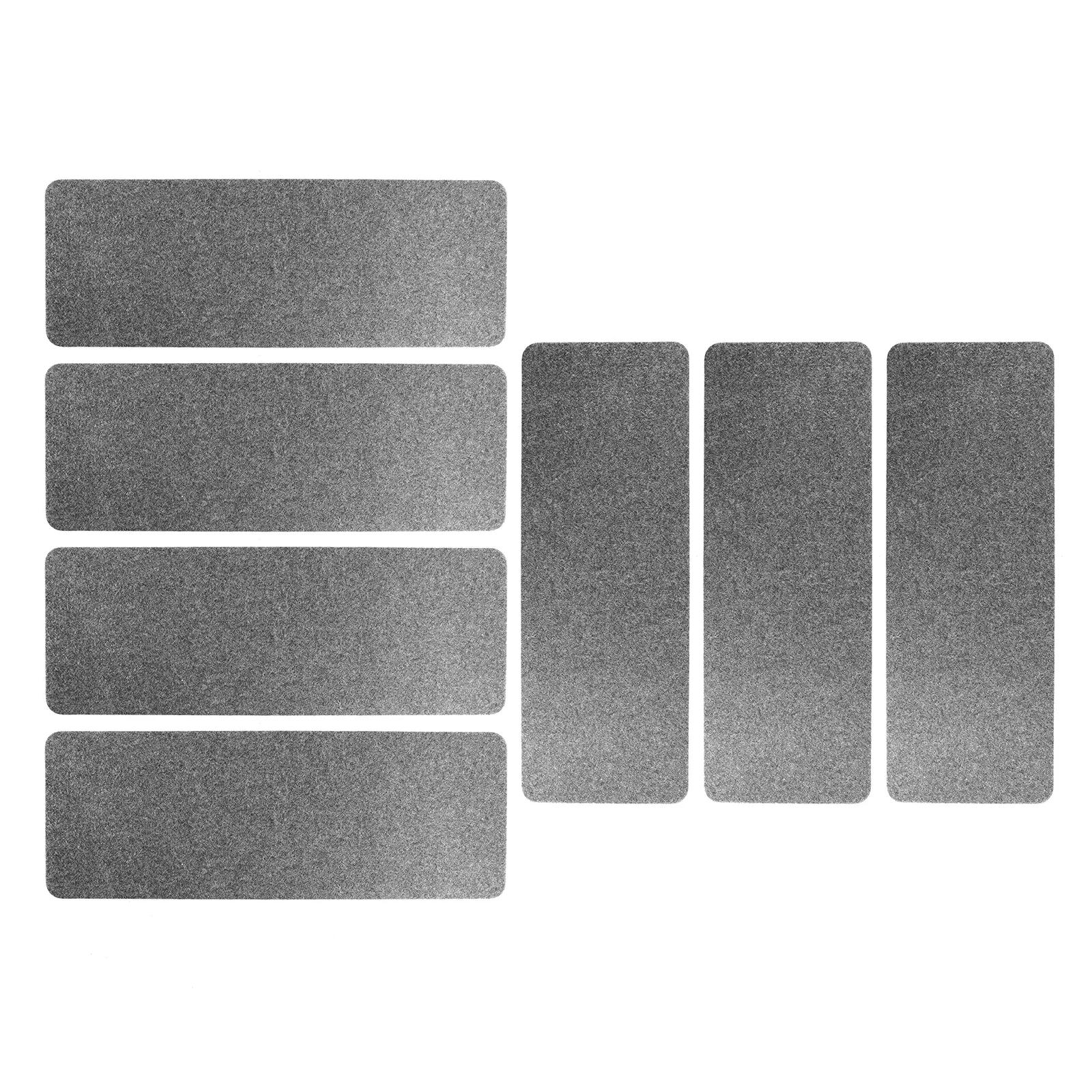 

7/14Pcs 45x20cm Stair Mat Anti-slip Staircase Step Floor Self-adhesive Stair Pad Sticky Bottom Rugs Carpet DIY Cutting) 7Pcs 45x20cm темно-сірий колір