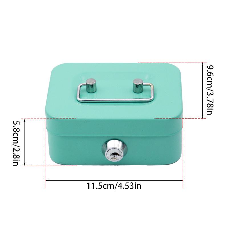 Creative Handheld Piggy Bank: Small Lockable Coin Storage Box with Key