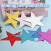 Shiny Five Pointed Star Eight Colors Paper Cuttings Stickers for Christmas Thanksgiving Wedding Room and Classroom Decoration