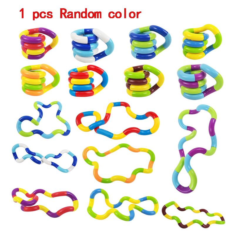 

10Pcs Tangle Fidgeting Plaything Twisting Tactile Plaything Hand-Eye Coordination Toy Anxiety Relief Finger Toy For Kid Adult Fine Motor Skills