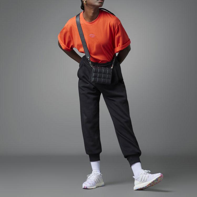 Adidas Solid Color Crew Neck Loose Short Sleeve T-Shirt Unisex Tops Bright-Red IL8294