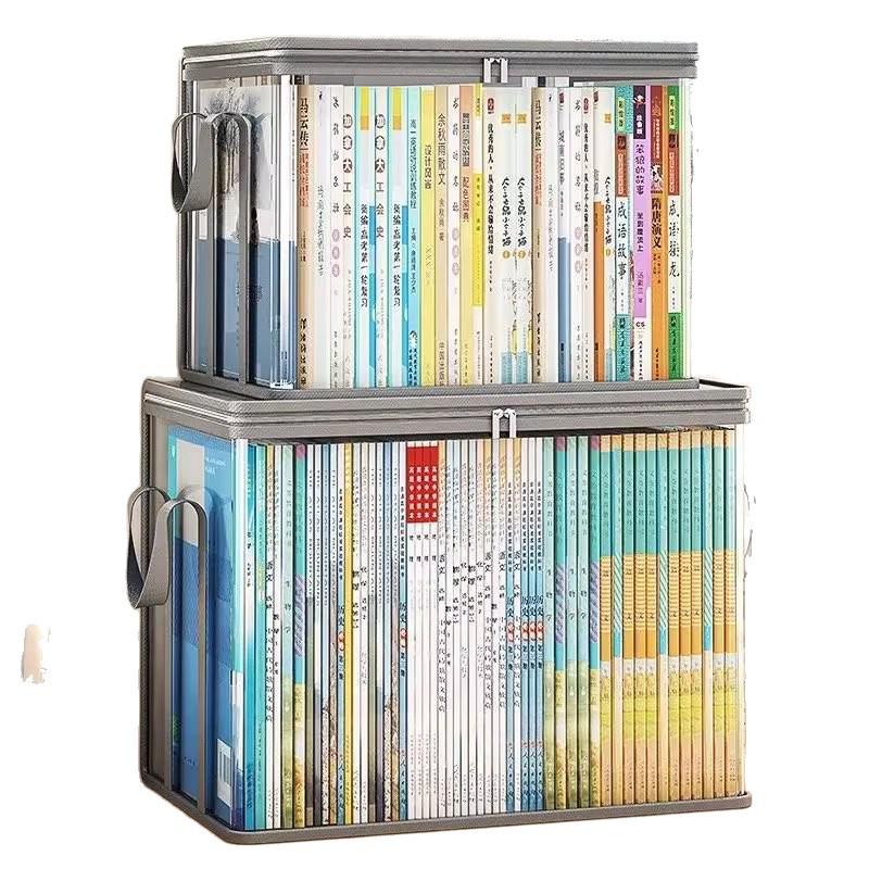 Extra Thick Transparent Book Storage Box for Classrooms and Homes