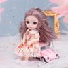 17CM mini pohyblivá 13kloubová panenka Dívčí hračka 3D Big Eyes BJD Princess Kompletní oblečení Kolekce šatů Dětská panenka Dárek