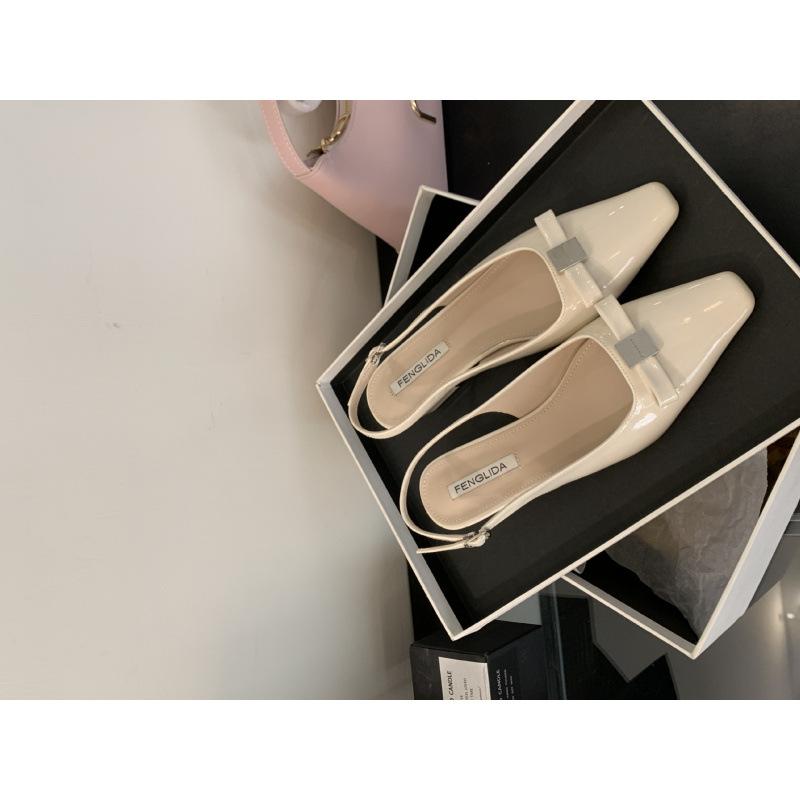 

Корейская версия туфель-лодочек на толстом каблуке Xiaoxiangfeng, женские, весна 2025, новые летние сандалии на мягкой подошве, рабочие туфли, темпераментные вечерние туфли 39