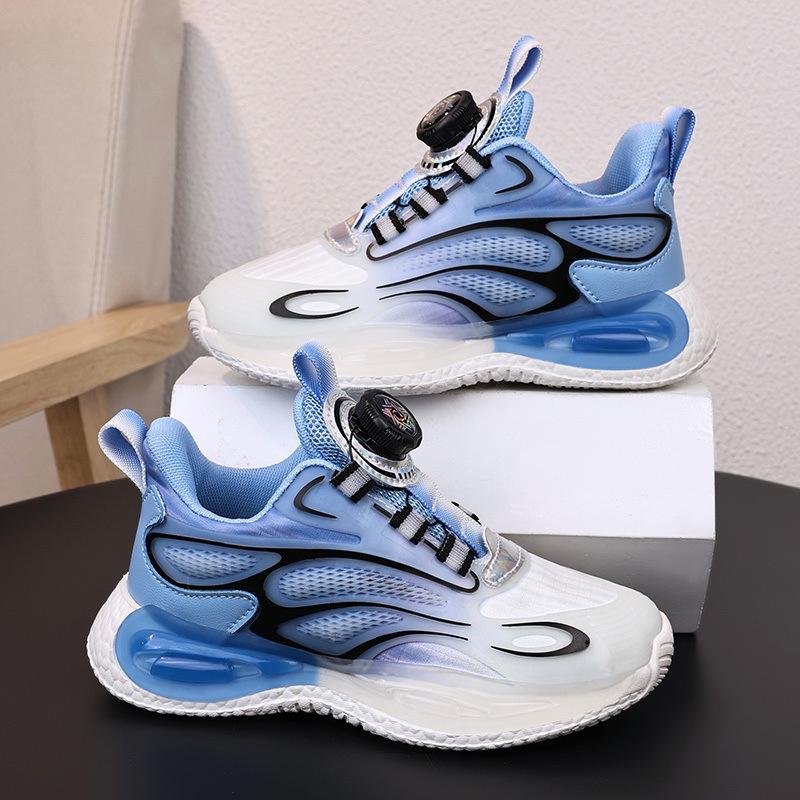 Boys' shoes 2025 spring new primary school children's leather surface waterproof soft sole non-slip explosive sports running shoes