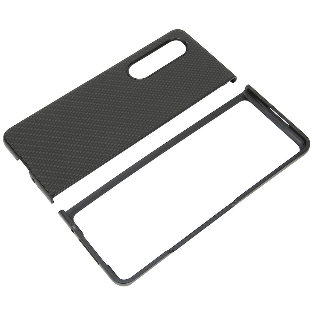 Handyhülle Faltbares Handy Schutzhülle Vollschutz für Galaxy Z Fold 3 Kohlefaser-Textur