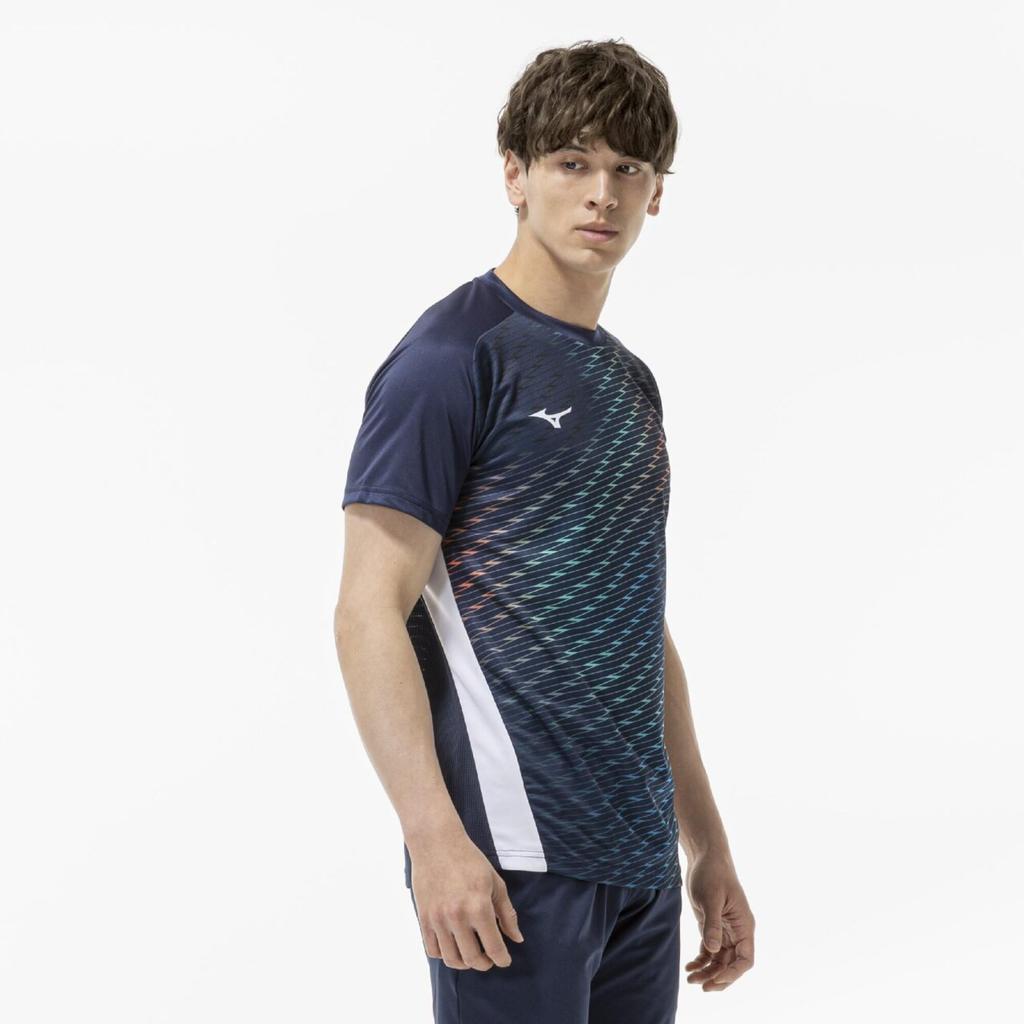 Soccer Wear PRO Field Dress Size L Shirt, Sweat-wicking, Quick-drying, P2MAD506, Unisex, Navy,