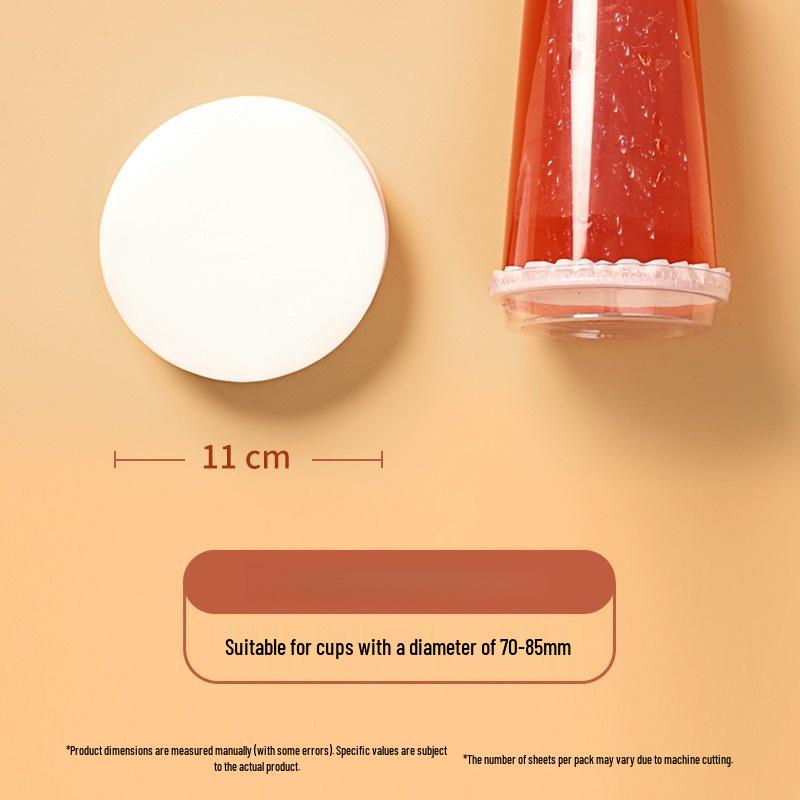 Leak-Proof Paper Seal Disposable Milk Tea and Coffee Cups, Anti-Overflow, 98 Caliber or 90 Caliber.