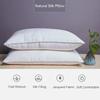 48*74Cm Mulberry Silk Bedding Pillows 1000 Grams Natural Silk Filling Jacquard Anti Mite Soft Fluffy Hotel Neck Sleeping Pillows