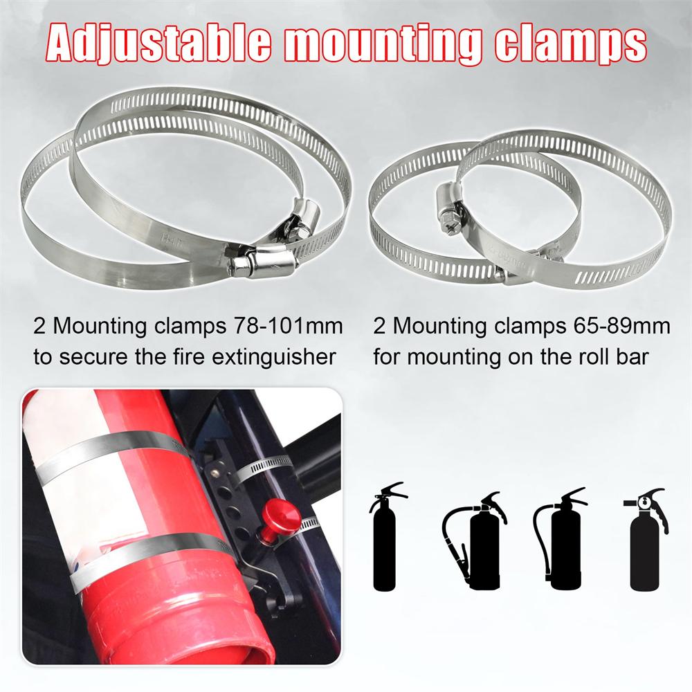 Schnelllöse-Feuerlöscher-Halterung Verstellbarer Halter für Jeep UTV ATV