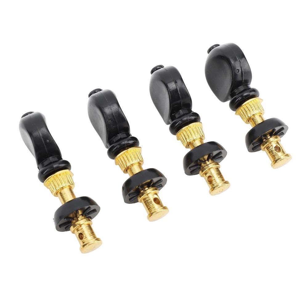 8PCS Metal, Plastic Ukulele Tuners Black And Golden Ukulele Tuning Keys Ukulele Tuning Peg Ukulele