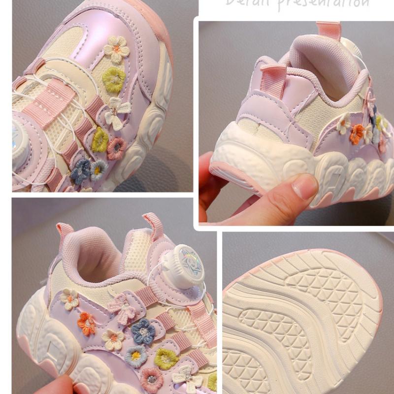 New Spring and Autumn Lightweight and Comfortable Soft Sole Girls Breathable Fashionable Versatile Casual Sports Shoes