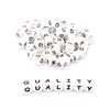 50Pcs 12mm Glow In the Dark English Alphabet Letter Beads Luminous Silicone Letters Beads for Baby Teething Chew Toy Shower Gift