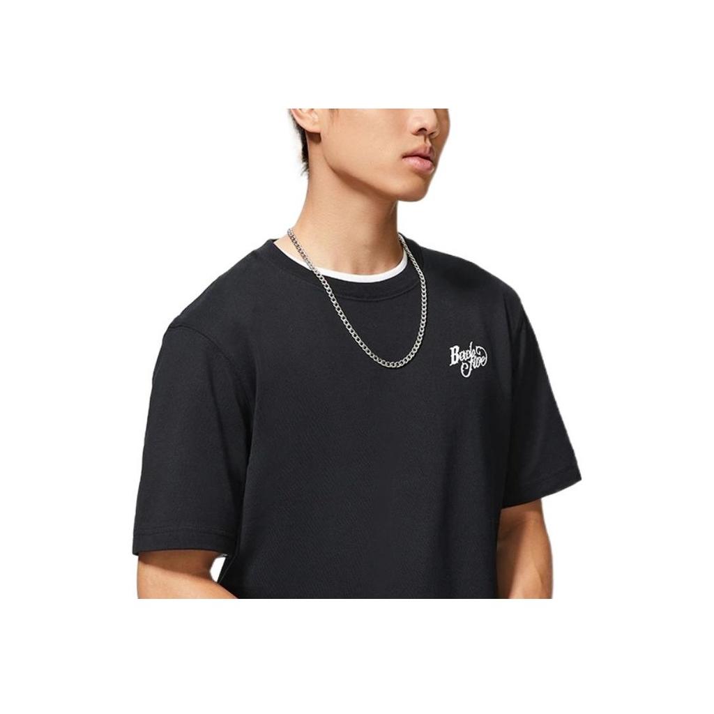 Li-Ning Anti-Wu Herbs And Warriors Series Letter Print Short Sleeve T-Shirt Men Tops Black AHSS725-3