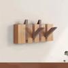 Cui de perete din lemn de nuc pentru haine, cu cârlig ascuns pentru decor, pliabil, pentru dormitor, dulapuri, raft de perete din lemn, decor pentru casă