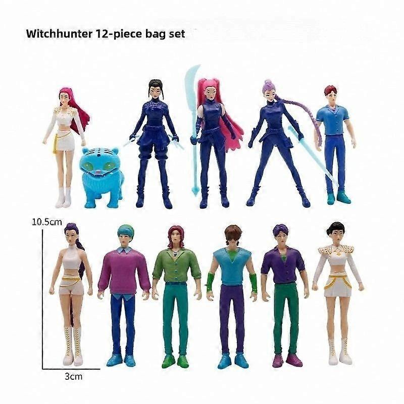 12 buc/Set Kpop Vânătorii de Demoni Figurină de Acțiune Jucărie Tigru Derpy Rumi Mira Zoey Sussy Figurine Păpușă Colecție Anime Cadou