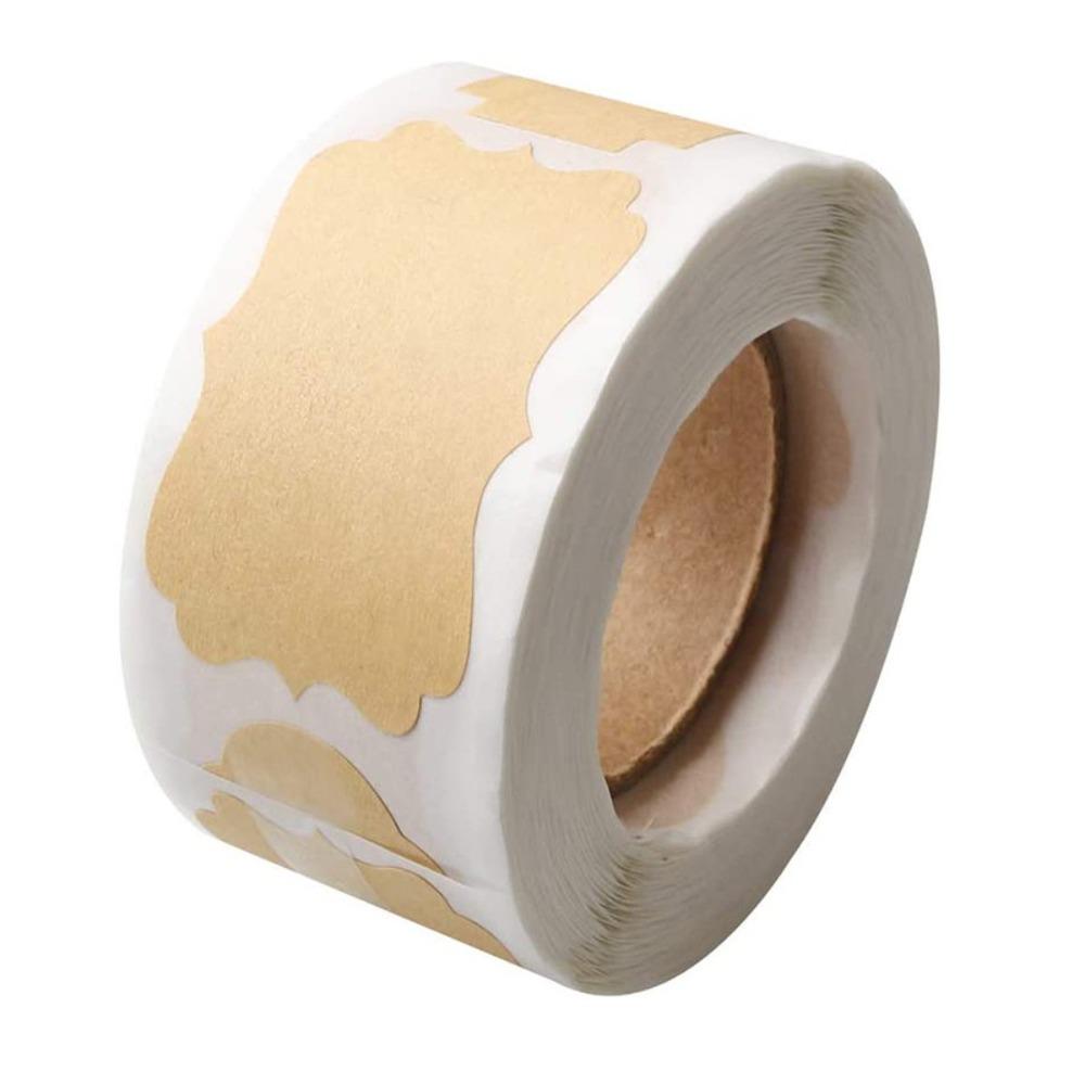 300Pcs/Roll Writable Spice Jar Label Stickers Blank Stationery Sticker Tags  Can
