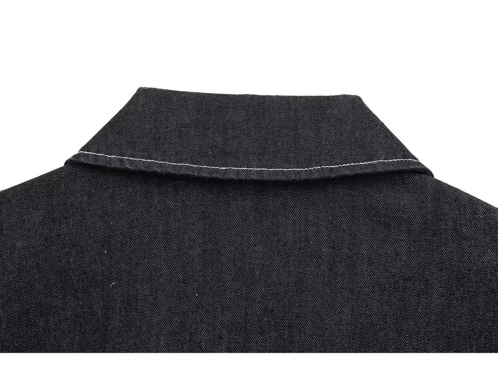 Damen Retro Jacke mit Denim-Effekt und langen Ärmeln: Europäischer & Amerikanischer Stil für Frühling & Herbst