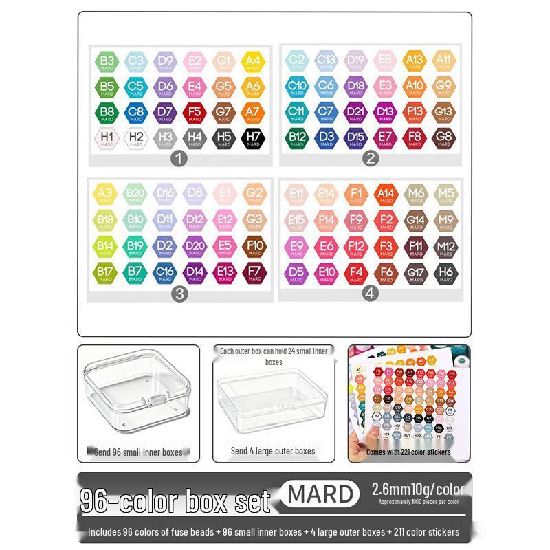 Haus 294 Color Fusion Perler Perlen Nachfüllset - 221 Spezialfarben DIY-Materialien