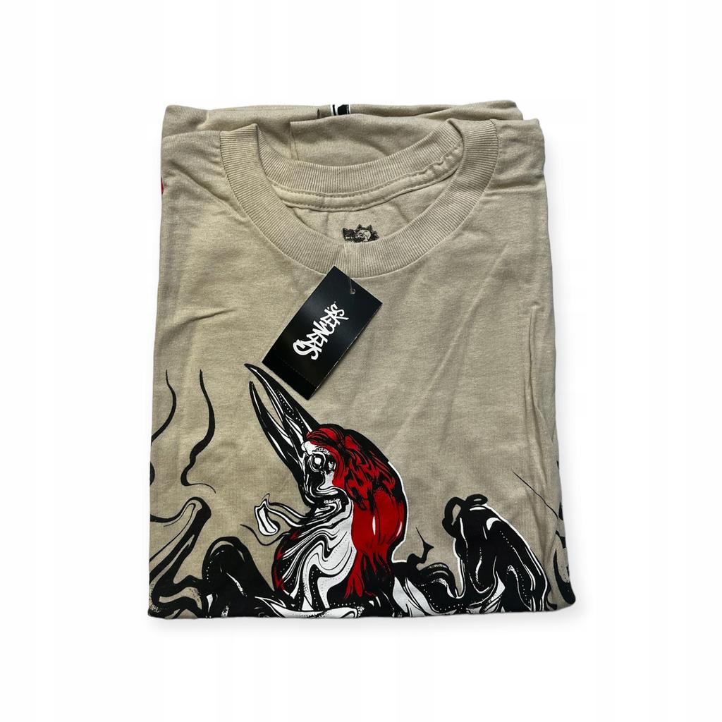 Koszulka T-shirt męski okrągły dekolt SPENCER'S nadruk M