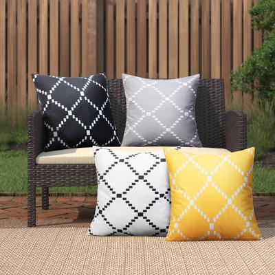 Geometric Waterproof Outdoor Double-sided Cushion Cover for Garden Furniture Cushions Seat Bench 45x45CM