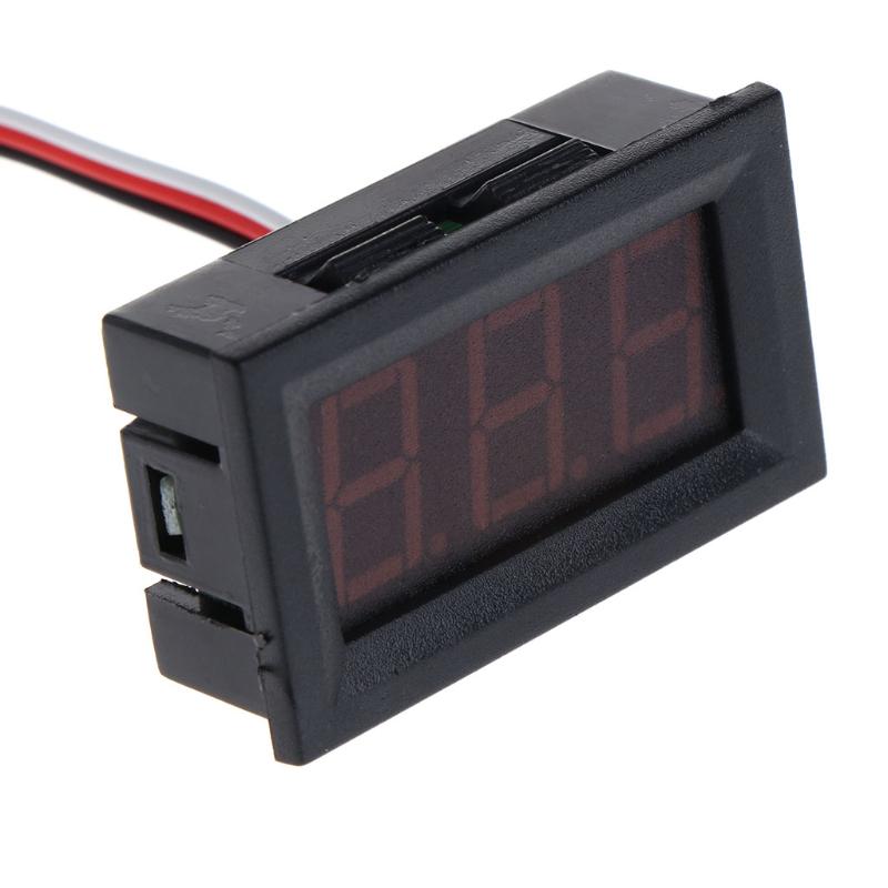 Voltmetru DC 0-100V cu 3 fire LED 0.56in Contor digital de tensiune Panou Monitor Tester