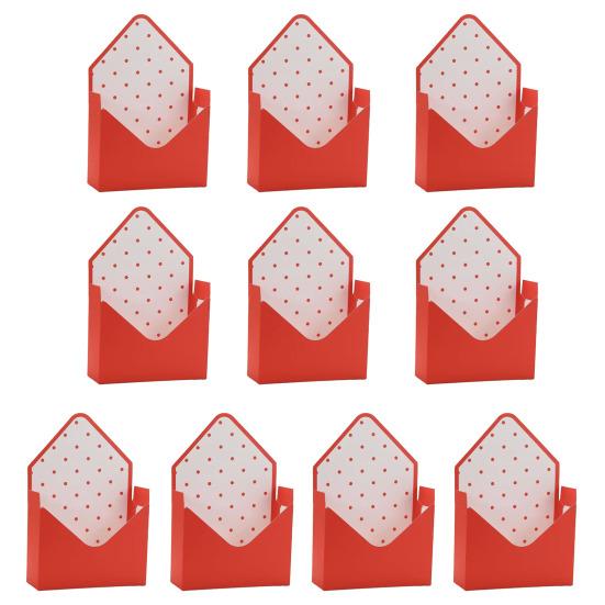 10 Pcs Valentine's Day Floral Envelope Boxes Empty Florist Bouquet Packaging Box Folding Paper Envelope Gift Box for Party Flower Wrapping Supplies