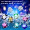 6/12Pcs Reusable Light Up Ice Cubes Glow in The Dark Ice Cubes for Drinks Waterproof Glowing Party Wedding Bars Decoration