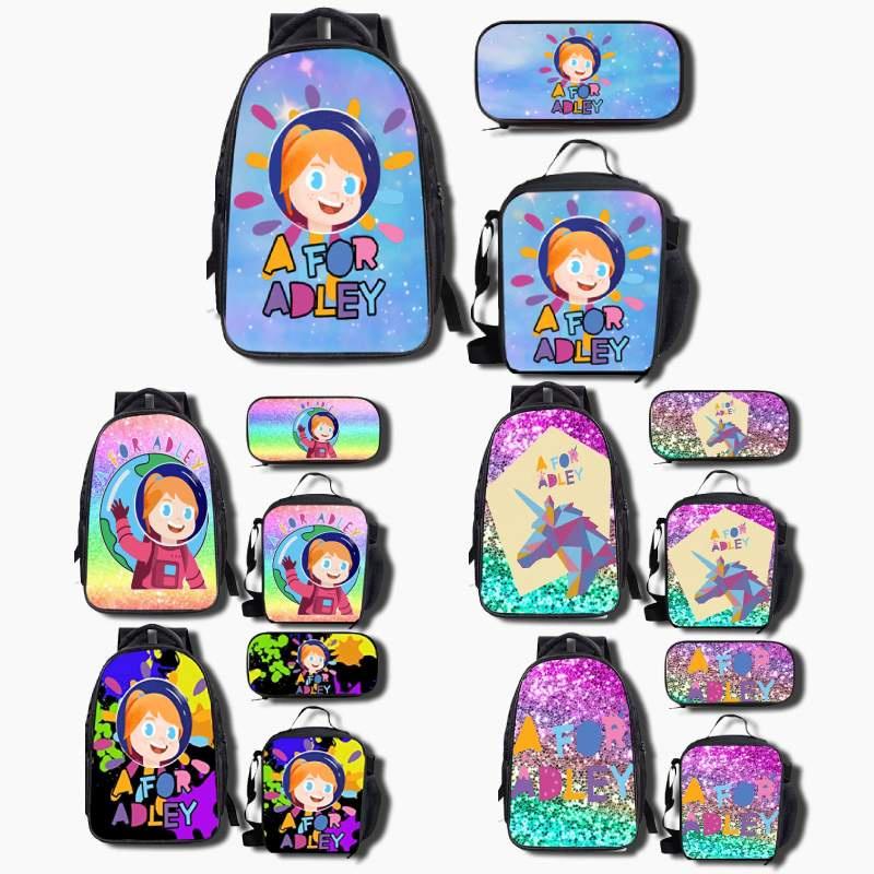 Afor Adley School Backpack Set For Kids Large Size 20-35l Capacity Zipper Closure