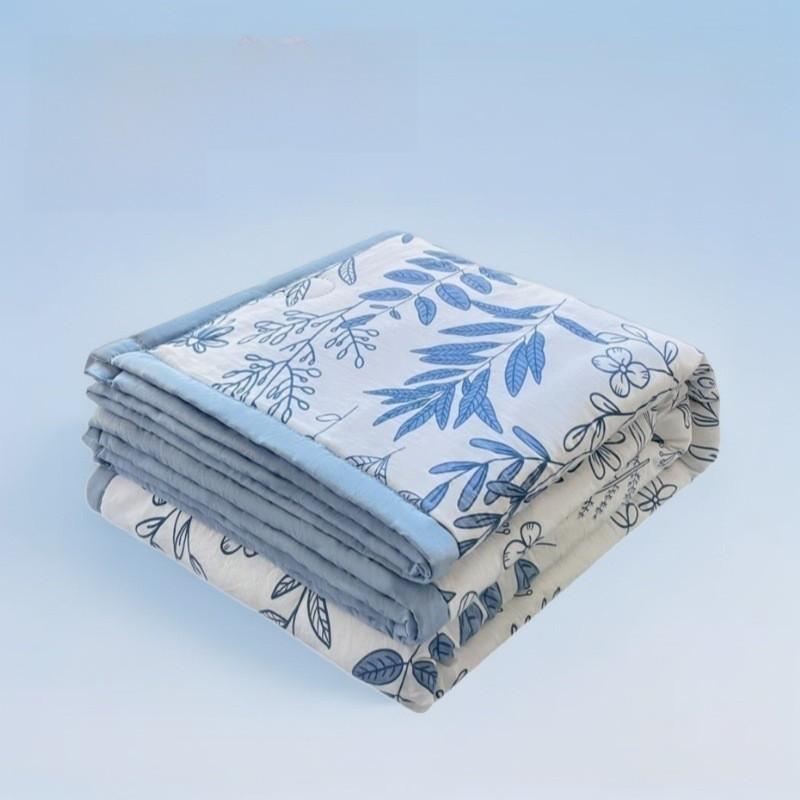 Rabbit Printed Flower Washed Cotton Summer Air Conditioner Quilt For Bedroom