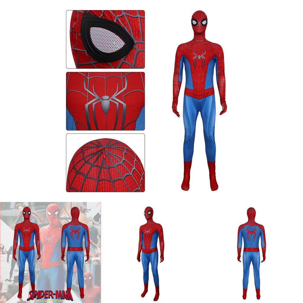 Tuta da cosplay di Spider-Man 4 in tessuto di poliestere per costume di Halloween