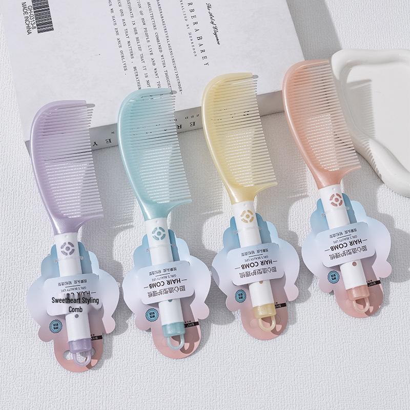 Portable Women s Wide-Tooth Curling Comb with Non-Slip Handle