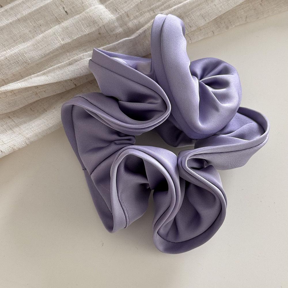 Korean StyleSatin Silk Double Cloth Satain Large Scrunchies Hair Accessories for Women High-end Elastic Bands for Girls