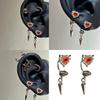 Delicate Heart Wing Ear Bone Nail Glittering Handmade Cartilage Studs Earrings With Rhinestones Jewelry For Women