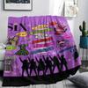 1PC SIX the Musical Print Flannel Blanket, High quality Comfortable for All Seasons, Home Decor, Warmth and Comfort, Perfect for Christmas Gifts164